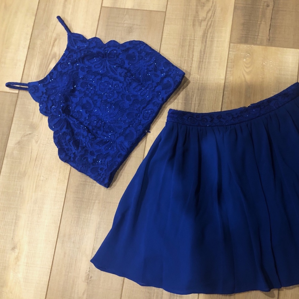 Blue Two-piece Dress